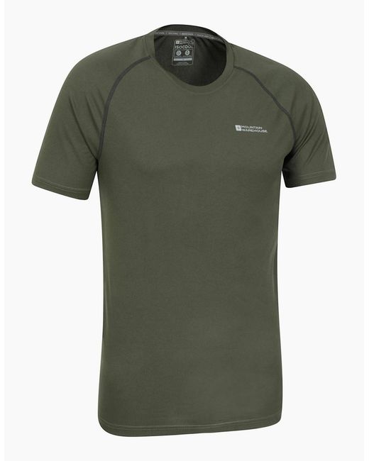 Mountain Warehouse Green Aero Ii Short-Sleeved T-Shirt for men