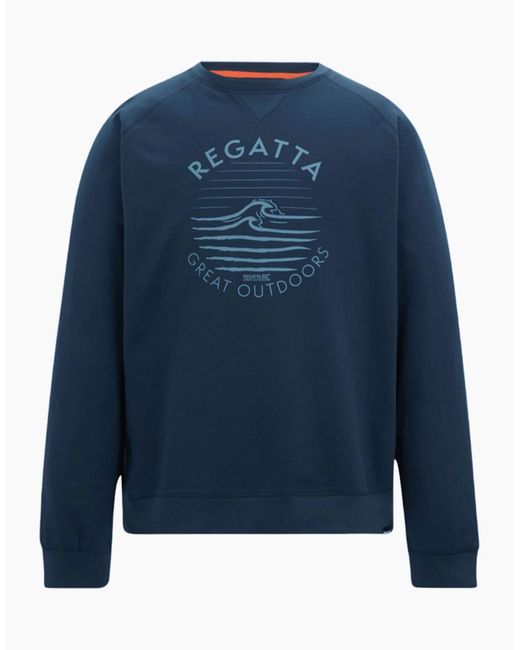 Regatta Blue Nithsdale Wave Sweatshirt for men