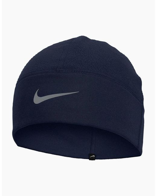 Nike Blue Therma Fit Swoosh Fleece Beanie