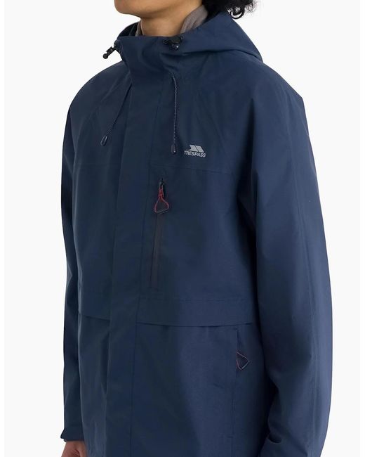 Trespass Blue Carnish Waterproof Jacket for men