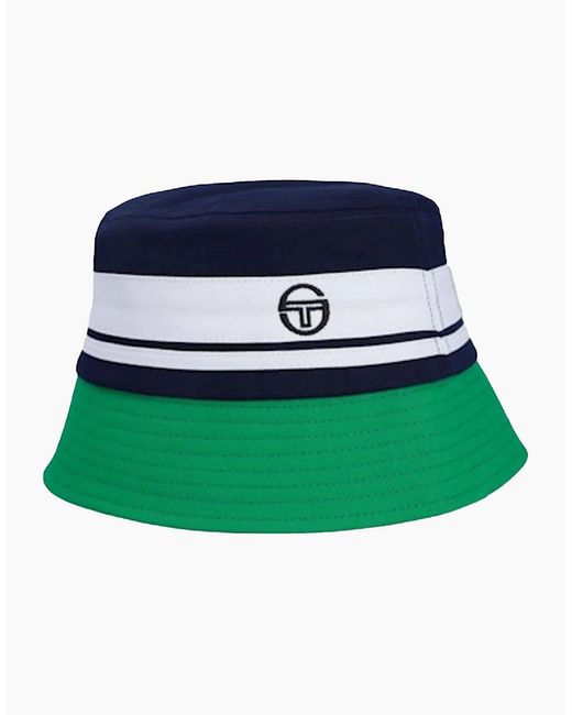 Sergio Tacchini Green Newsford Bucket Hat Maritime//Fern for men