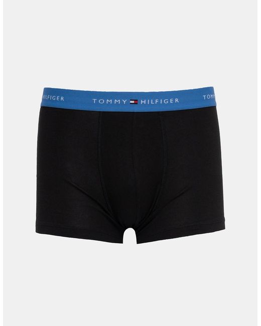 Tommy Hilfiger Black 3-Pack Logo Waistband Trunks for men