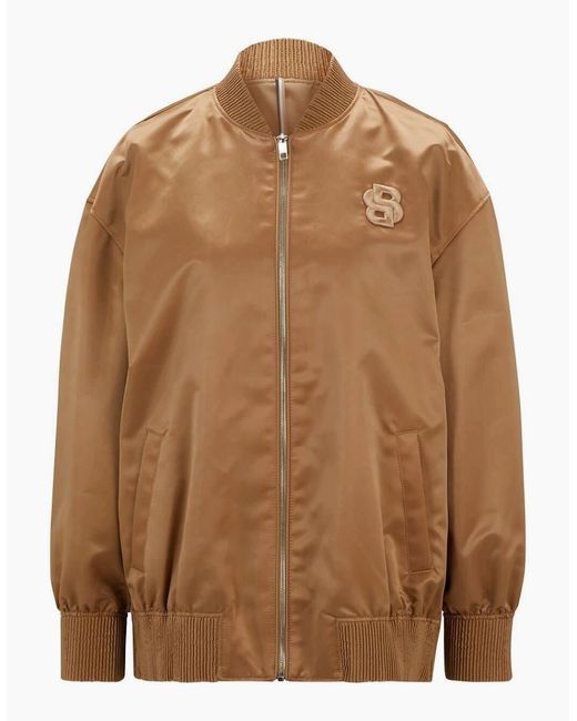 Boss Brown Short Bomber Oversize Jacket