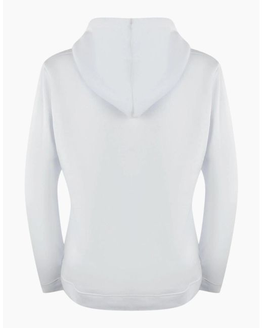 Moschino White Jumble Logo Hoodie for men