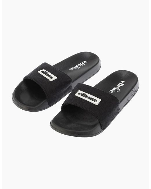 Ellesse Black Laxxes Open Toe Slide Sandals for men