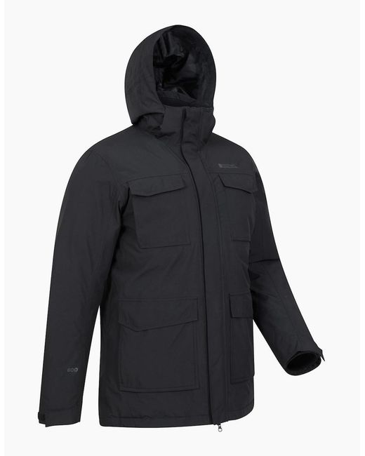 Mountain Warehouse Blue Concord Extreme Down Long Length Jacket for men