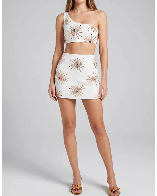 Oceanus White Callie Co-Ord Top