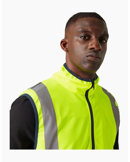 Regatta Blue Professional Full Zip Hi-Vis Vest for men