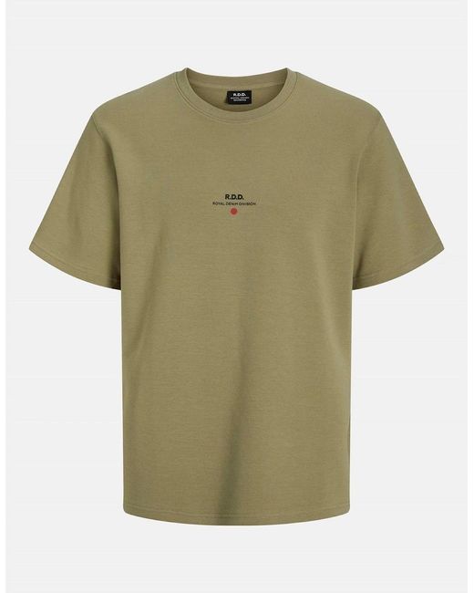 Jack & Jones Green Text Graphic Crew Neck Short Sleeve Jersey T-Shirt for men