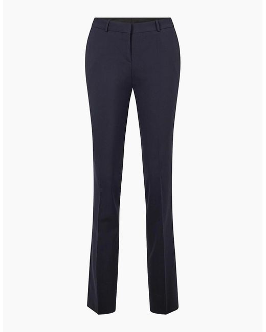 Boss Blue Tamea Solid Patterned Slim Chinos
