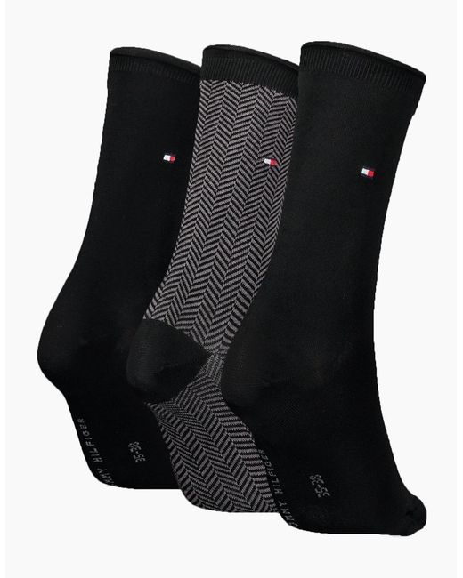 Tommy Hilfiger Blue 3-Pack Herringbone Pattern & Classic Socks Gift Box