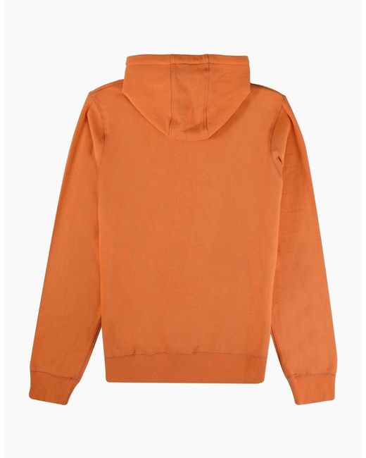 Aquascutum Orange Active Small Logo Rust Hoodie for men