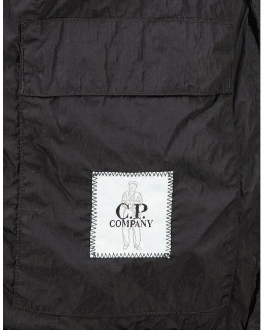 C P Company Black Chrome-R Hooded Lens Jacket for men