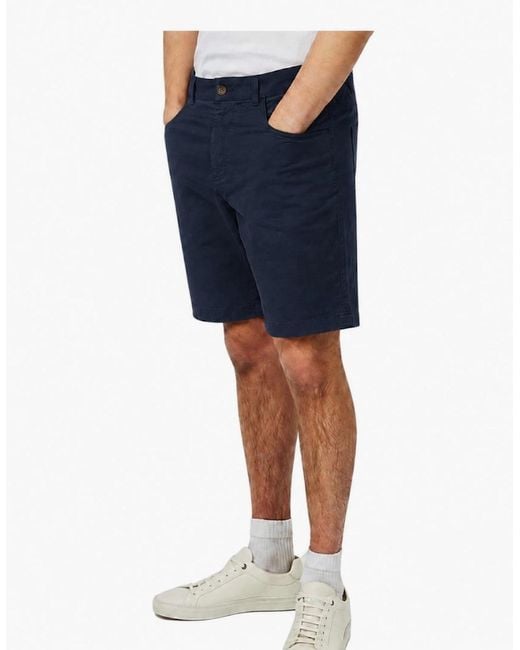 Ted Baker Blue Bactonn Dark Five Pocket Shorts for men