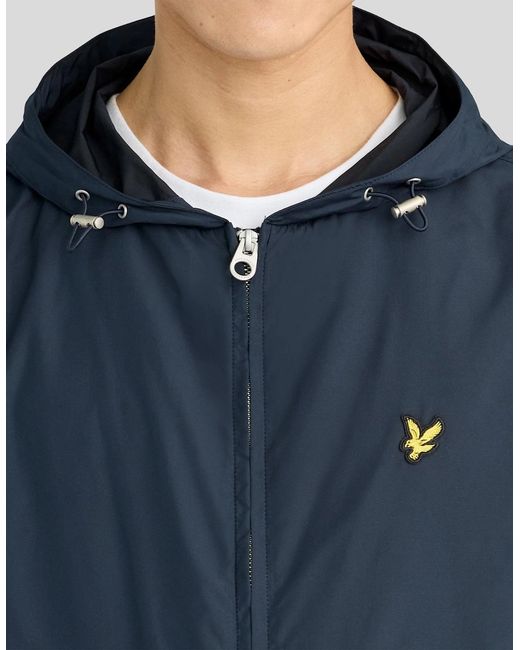 Lyle & Scott Blue Lightweight Hooded Utility Jacket for men