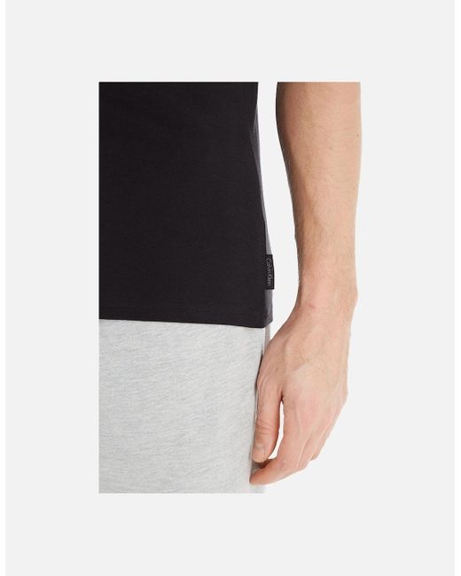 Calvin Klein Black 2-Pack Modern Cotton Lounge T-Shirts for men