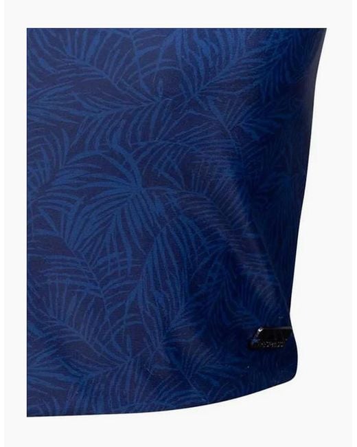 Trespass Blue Ladies Harlow Palm Leaf Swim Top