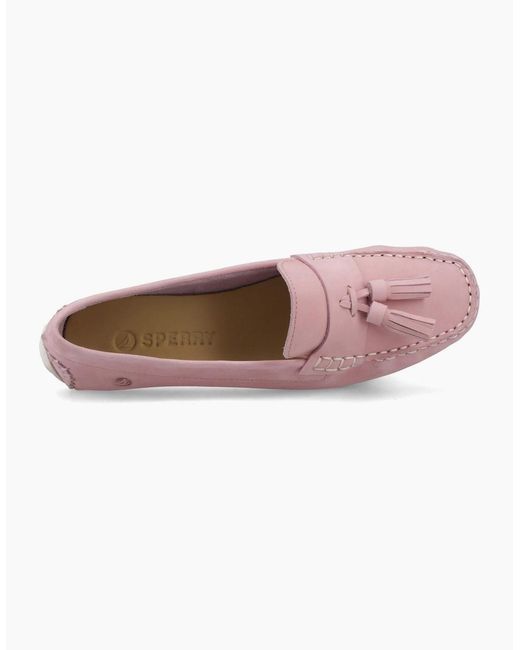 Sperry Top-Sider Pink Sperry Salvador Slip On Nubuck Moccasins Shoes