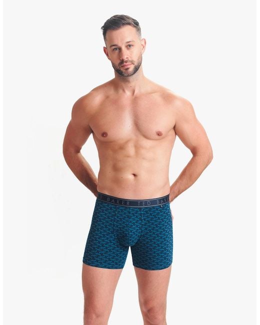 Ted Baker Blue 3-Pack Cotton Boxer Briefs Boxer Briefs for men