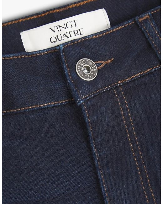 Vingt Quatre Denim Blue Vingt Quatre Taper Fit Rinse Jeans for men