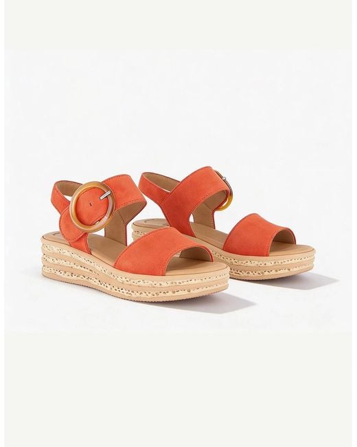 Gabor Orange Andre Ankle Strap Sandals