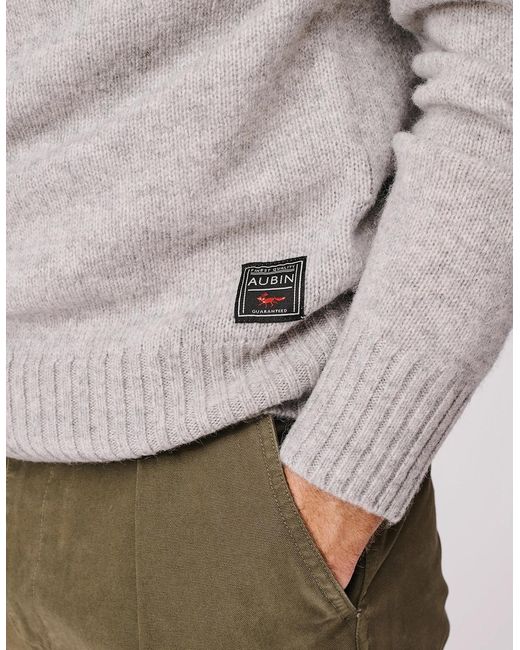 aubi Gray Prestwick Shetland Crew for men