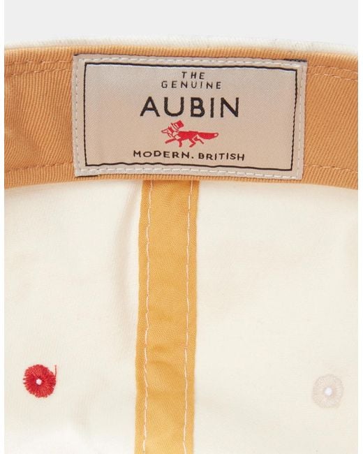 aubi White Arnside Twill Fox Cap for men