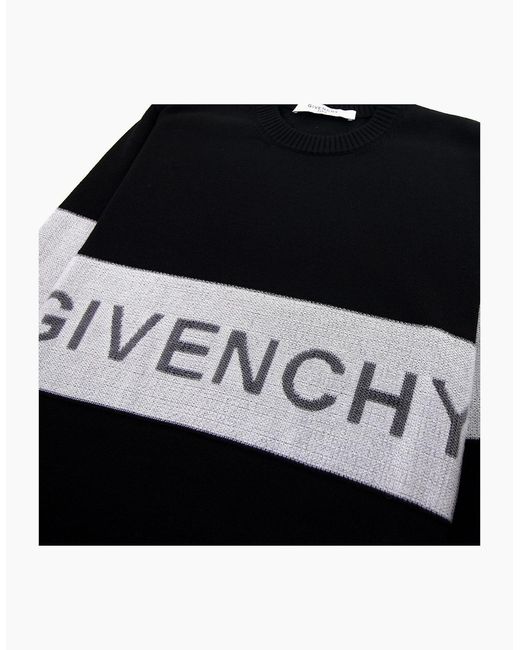 Givenchy Black Contrasting Stripe Sweater for men