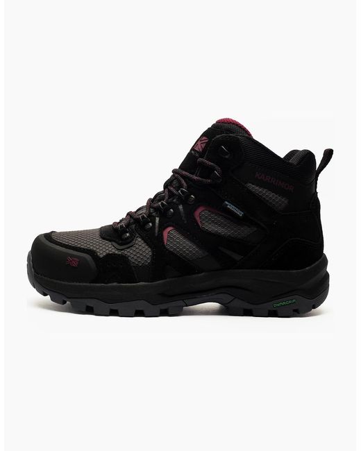 Karrimor Black Premium Bodmin Mid 6 Waterproof Hiking Boots Raspberry