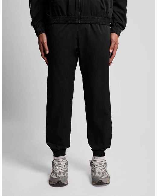 Lyle & Scott Black Piped Track Pants for men