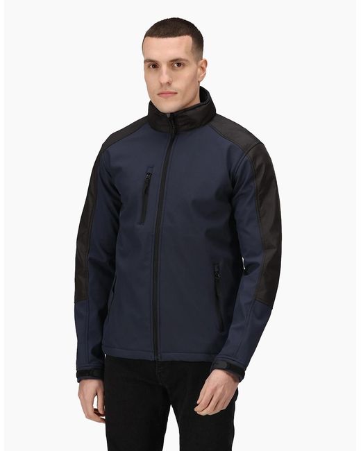 Regatta Blue Professional Hydroforce 3-Layer Membrane Waterproof Breathable Softshell Jackets for men