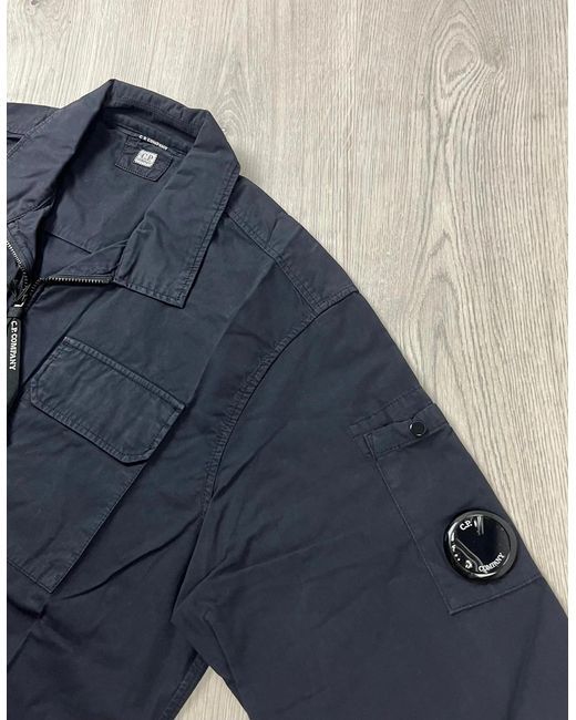 C P Company Blue Zip Overshirt for men