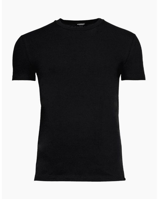 DSquared² Black Basic T-Shirt for men