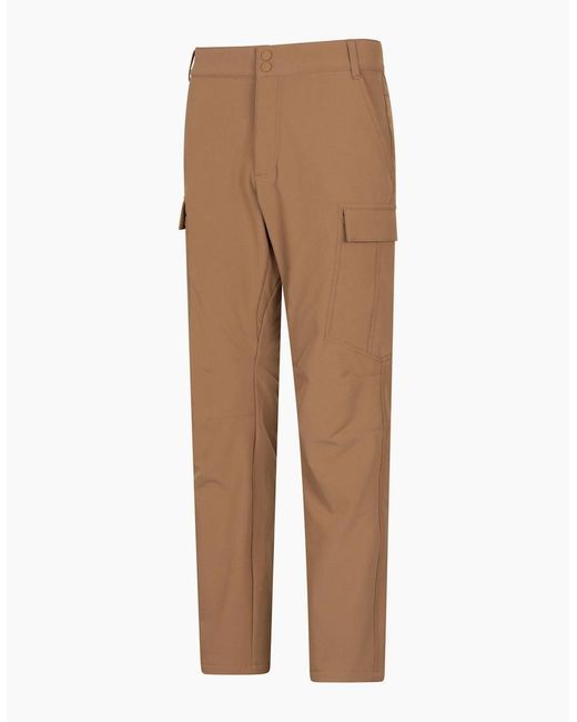Mountain Warehouse Natural Beacon Softshell Fleece Lined Trousers for men