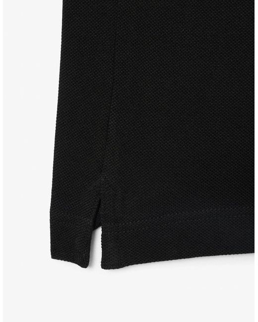 Lacoste Black Original L.12.12 Slim Fit Petit Piqué Cotton Polo Shirt for men