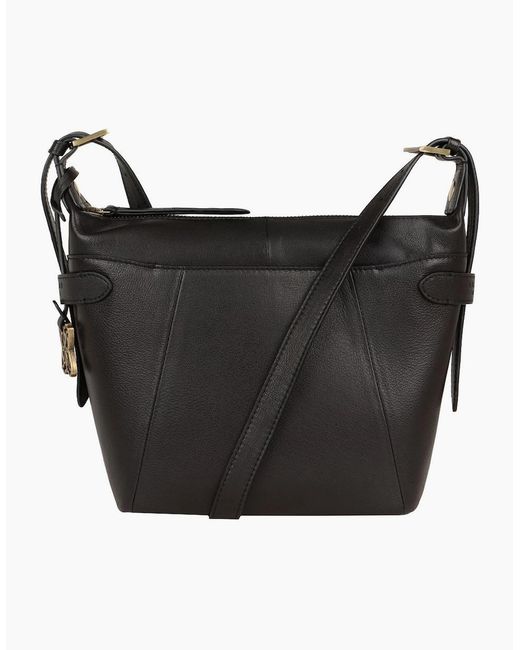 Lakeland Leather Black Newby Crossbody Bag