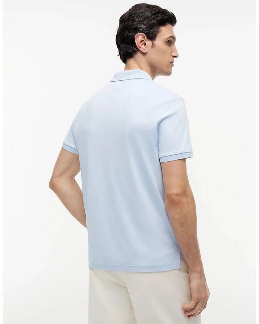 Tommy Hilfiger Blue Liquid Cotton Reg Polo C10 Breezy for men