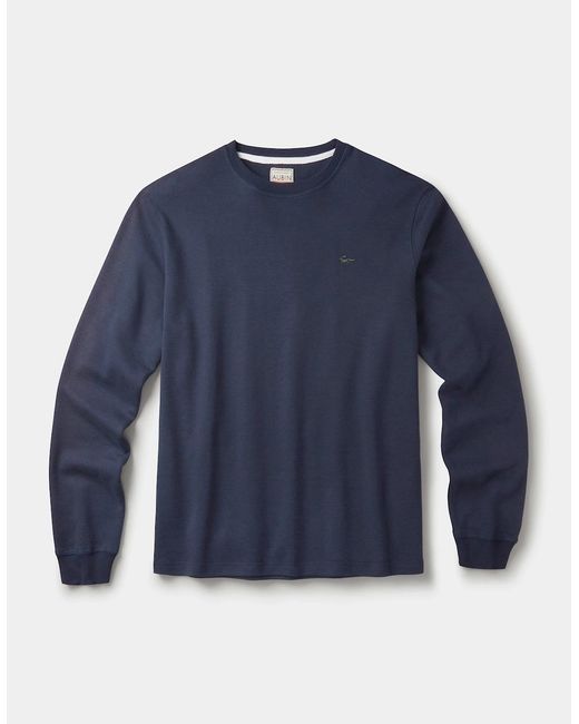 aubi Blue Anderson Interlock Long Sleeve T-Shirt for men