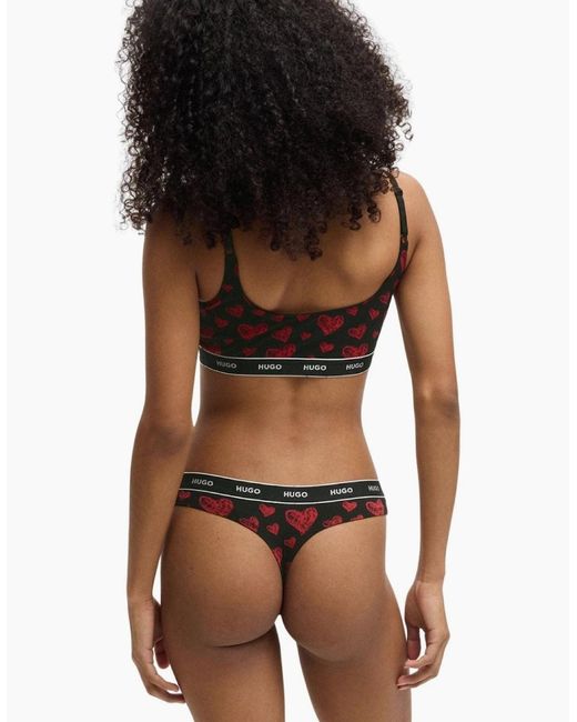 Boss Black 2-Pack Classic Logo Bralettes Hearts Gift Set