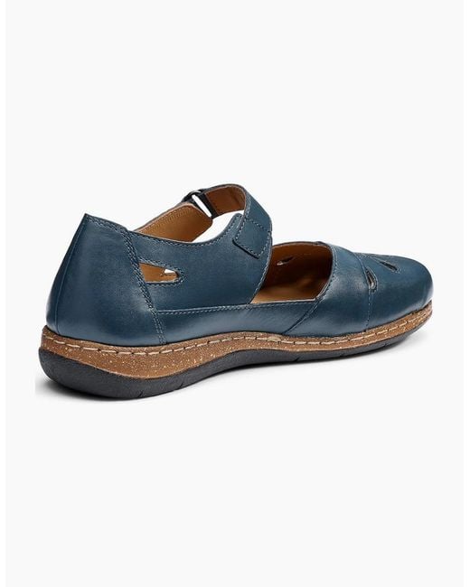 Hotter Blue Devi Mary Jane Shoes