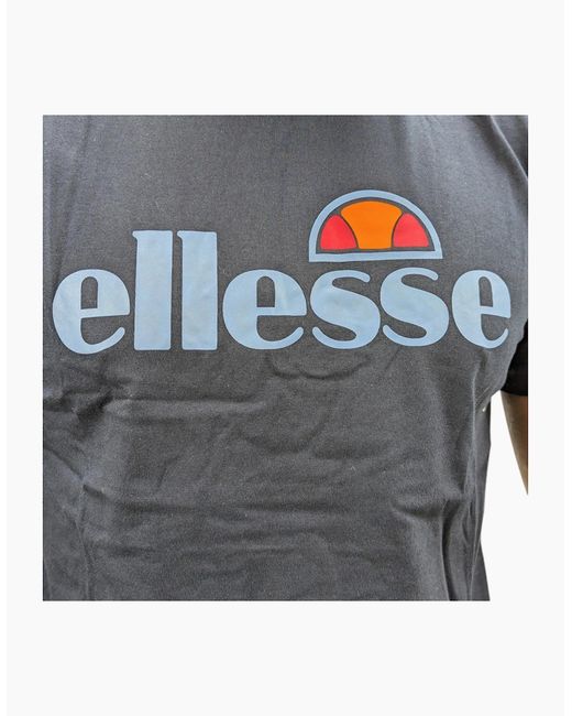 Ellesse Black Giniti T Shirt Crew Neck Short Sleeve Cotton Top Summer Holiday Tee for men