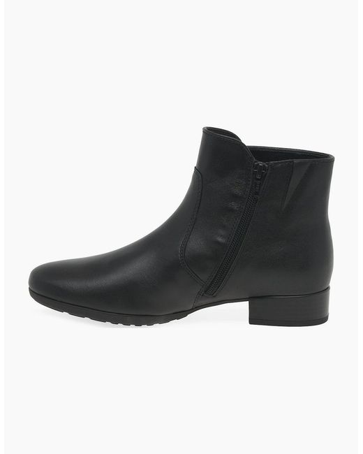 Gabor Black Bolan Ankle Boots