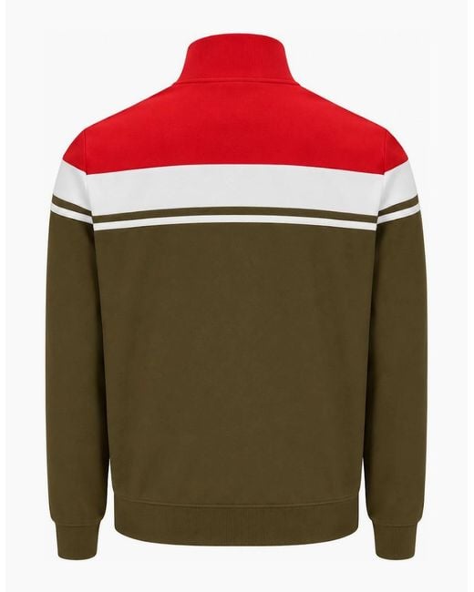 Sergio Tacchini Green Damarindo Track Top Jacket Adrenaline Rush/Gardenia/Dark for men