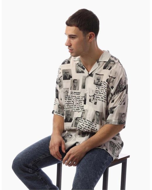 Boss Gray Collared Neck Shirt Collar Short Sleeve Shirt