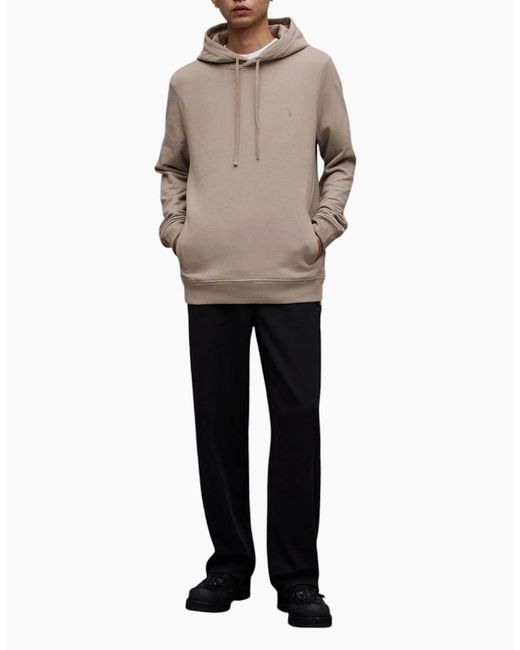 AllSaints Gray All Saints Raven Oth Hoodies Long Sleeve Pullover Jumper Cotton Winter New for men