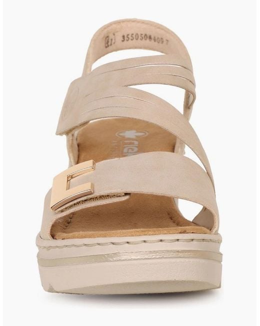 Rieker White Haiti Wedge Heel Sandals
