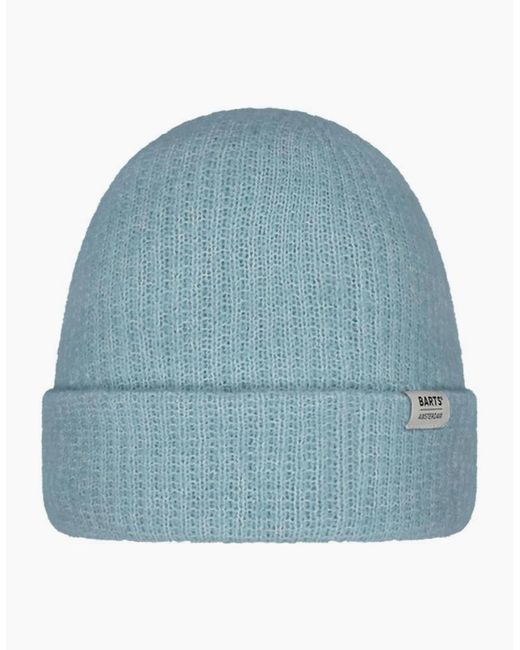 Barts Blue Sarela Waffle Knit Turn Up Beanie