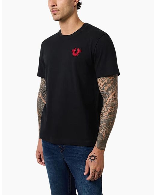 True Religion Black 700181 T Shirts for men