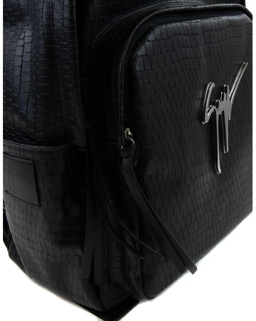 Giuseppe Zanotti Black Signature Borse Carry Backpack for men