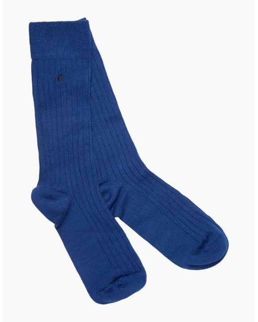Swole Panda Blue Bamboo Socks Royal for men